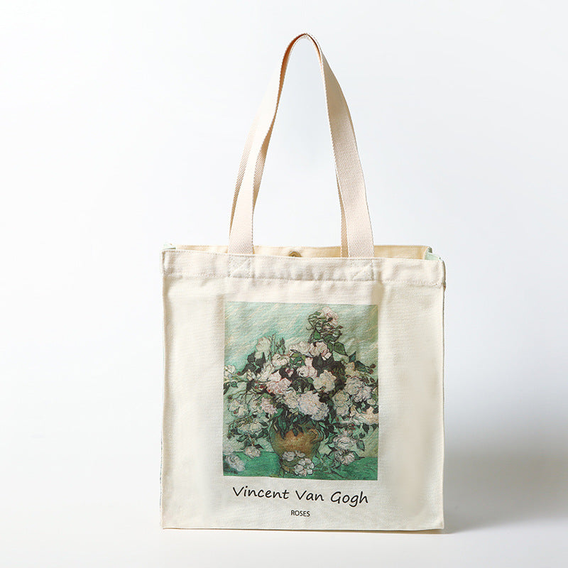 Large Canvas Tote Bag - Art Print Commuter Handbag