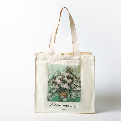 Large Canvas Tote Bag - Art Print Commuter Handbag