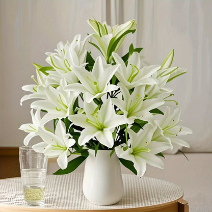 Artificial Lily Flower - Realistic Silk Lily for Home Decor & Photography