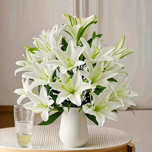 Artificial Lily Flower - Realistic Silk Lily for Home Decor & Photography