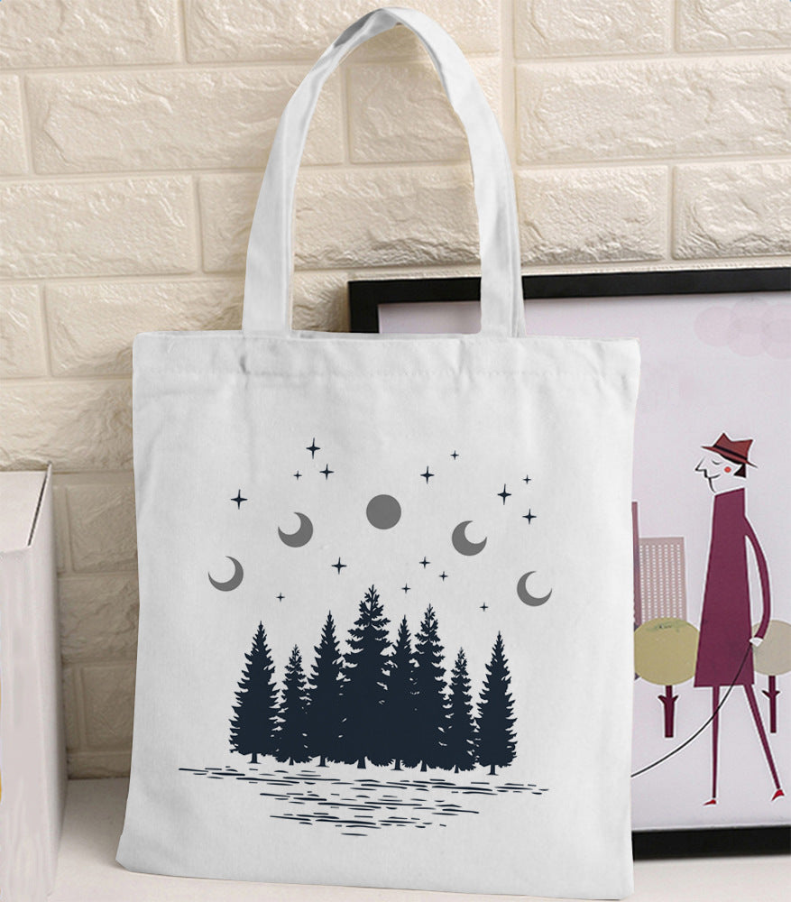 Van Gogh Canvas Tote Bag - Retro Art Print Shopping Handbag
