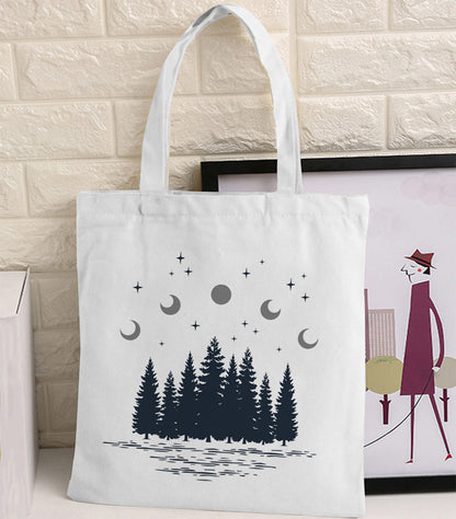Van Gogh Canvas Tote Bag - Retro Art Print Shopping Handbag