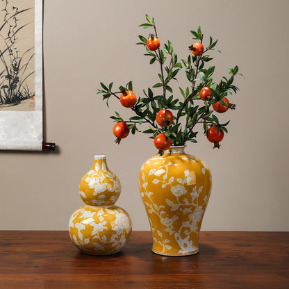 Handmade Wabi-Sabi Ceramic Vase - Artisan Glazed Chinese Pottery