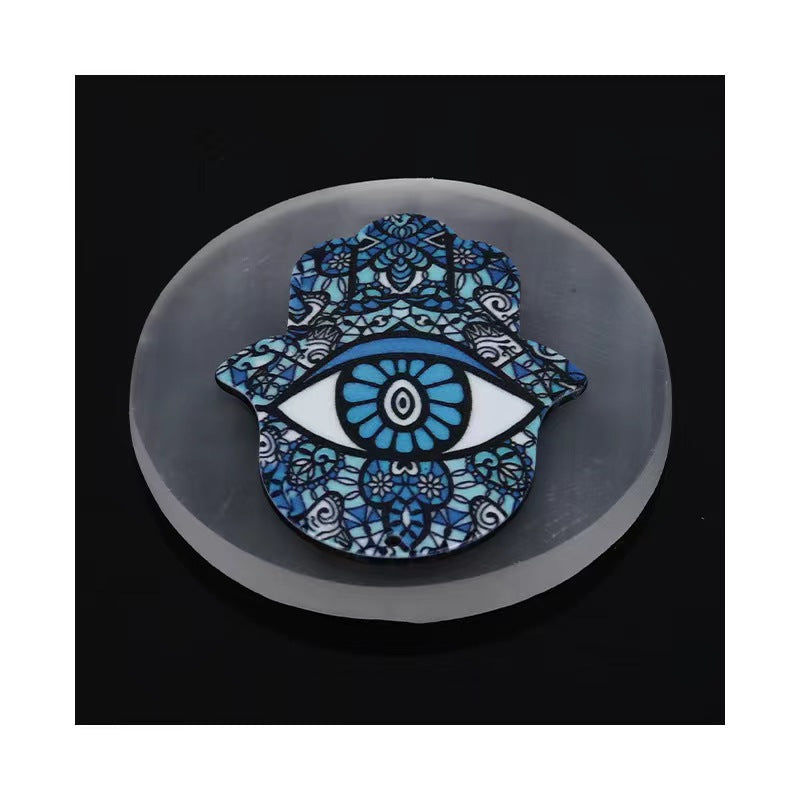 Handmade Plaster Coaster - Carved Gypsum Drink Coaster 6cm