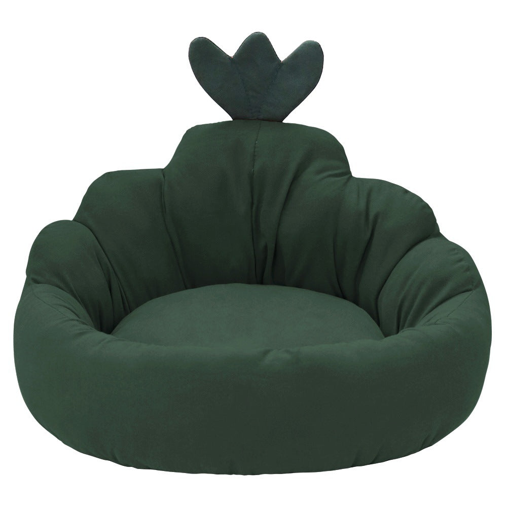 Carrot-Shaped Pet Bed - Warm Winter Dog & Cat House for Small to Medium Pets