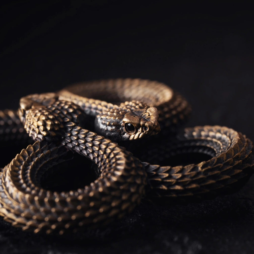 brass double snake pendant details05