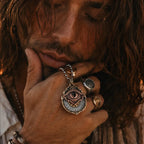 Brass Tarot Vision Pendant Details 04