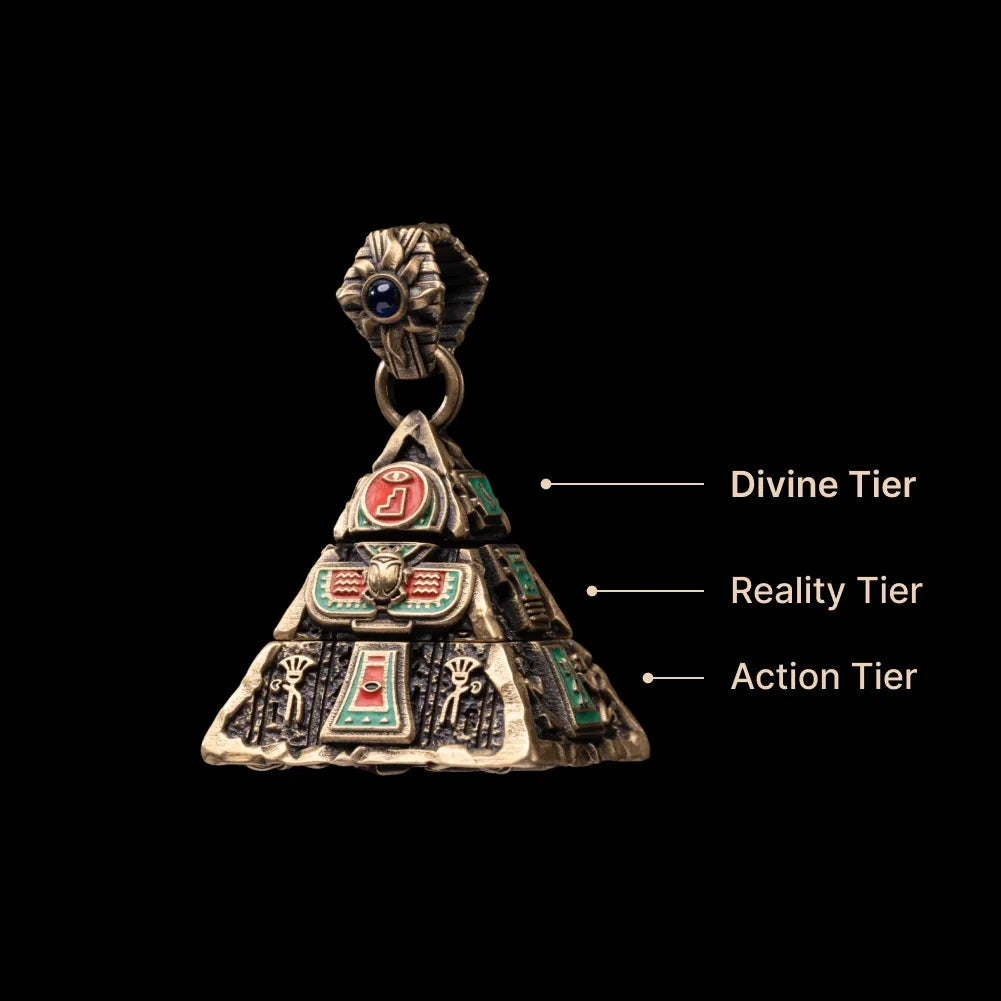 Brass Oracle Pyramid Pendant