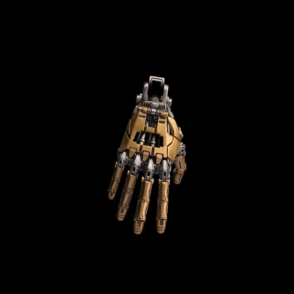 White Bronze and Brass Mechanical Hand Pendant right 02