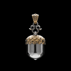 Customized White Bronze & Brass Acorn Capsule Pendant