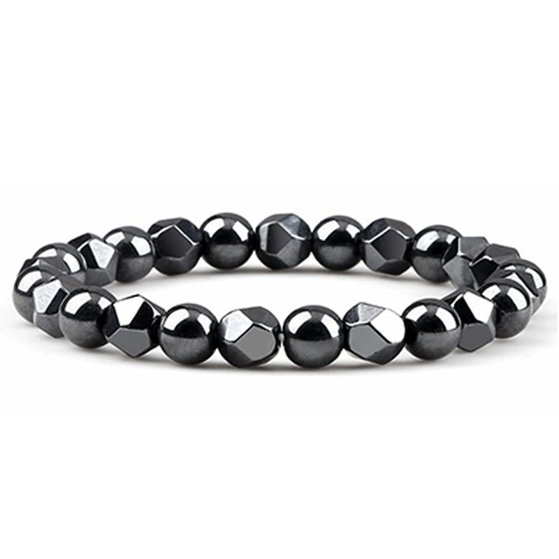 Hematite Tiger Eye Bracelet - Natural Stone Woven Beaded Jewelry