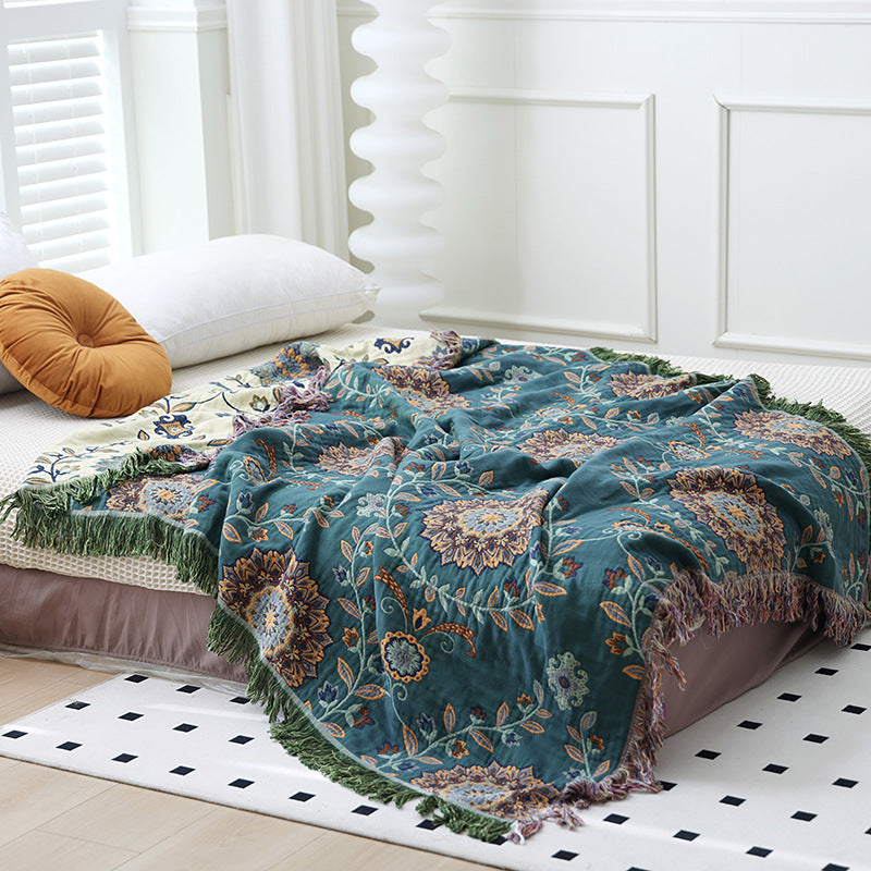Double-sided Available Pure Cotton Gauze Towel Blanket