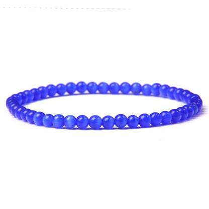 Natural Agate Crystal Energy Bracelet - 4mm Healing Stone Beads