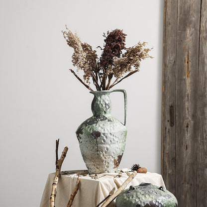 Handcrafted Stoneware Vase For Dried Flowers And Decorative Arrangements