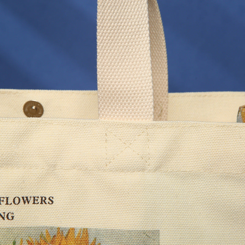 Large Canvas Tote Bag - Art Print Commuter Handbag