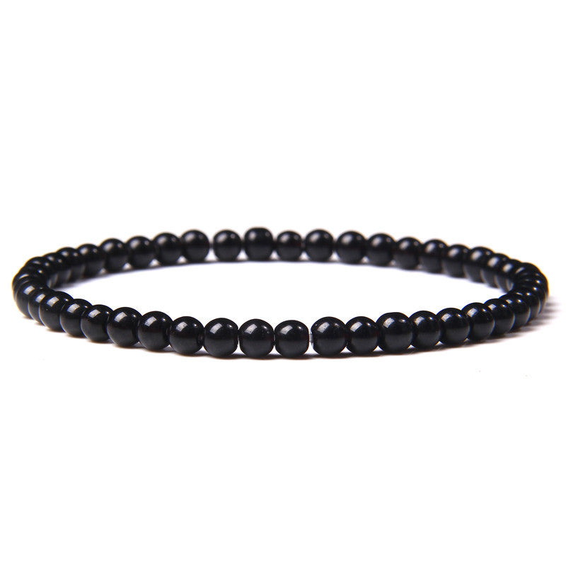 Natural Agate Crystal Energy Bracelet - 4mm Healing Stone Beads