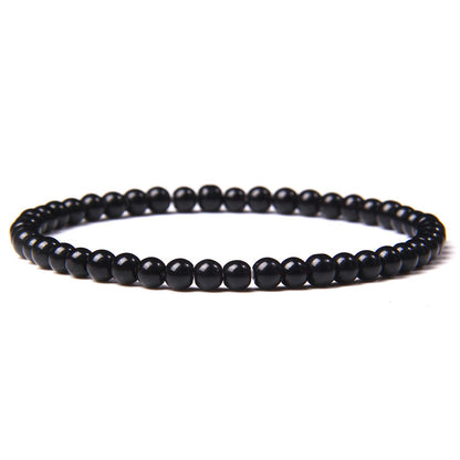 Natural Agate Crystal Energy Bracelet - 4mm Healing Stone Beads