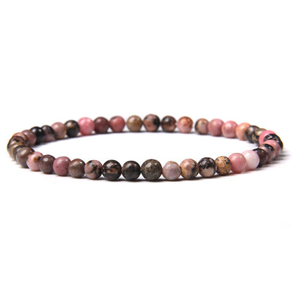 Natural Agate Crystal Energy Bracelet - 4mm Healing Stone Beads
