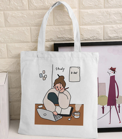 Van Gogh Canvas Tote Bag - Retro Art Print Shopping Handbag
