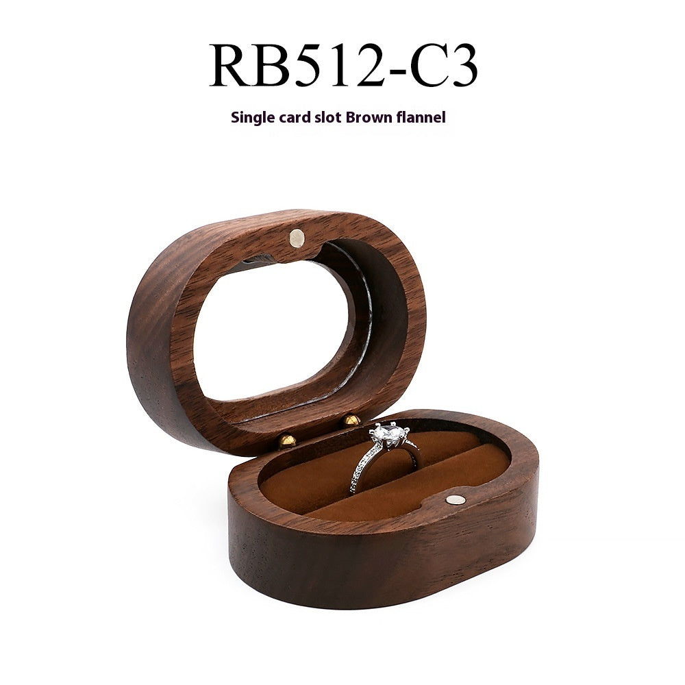 Wooden Ring Box - Retro Chinese Style Jewelry Storage
