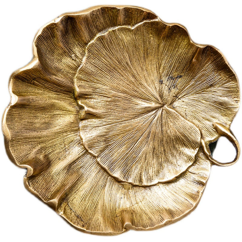 Brass Metal Serving Tray - European Style Catchall for Keys & Jewelry