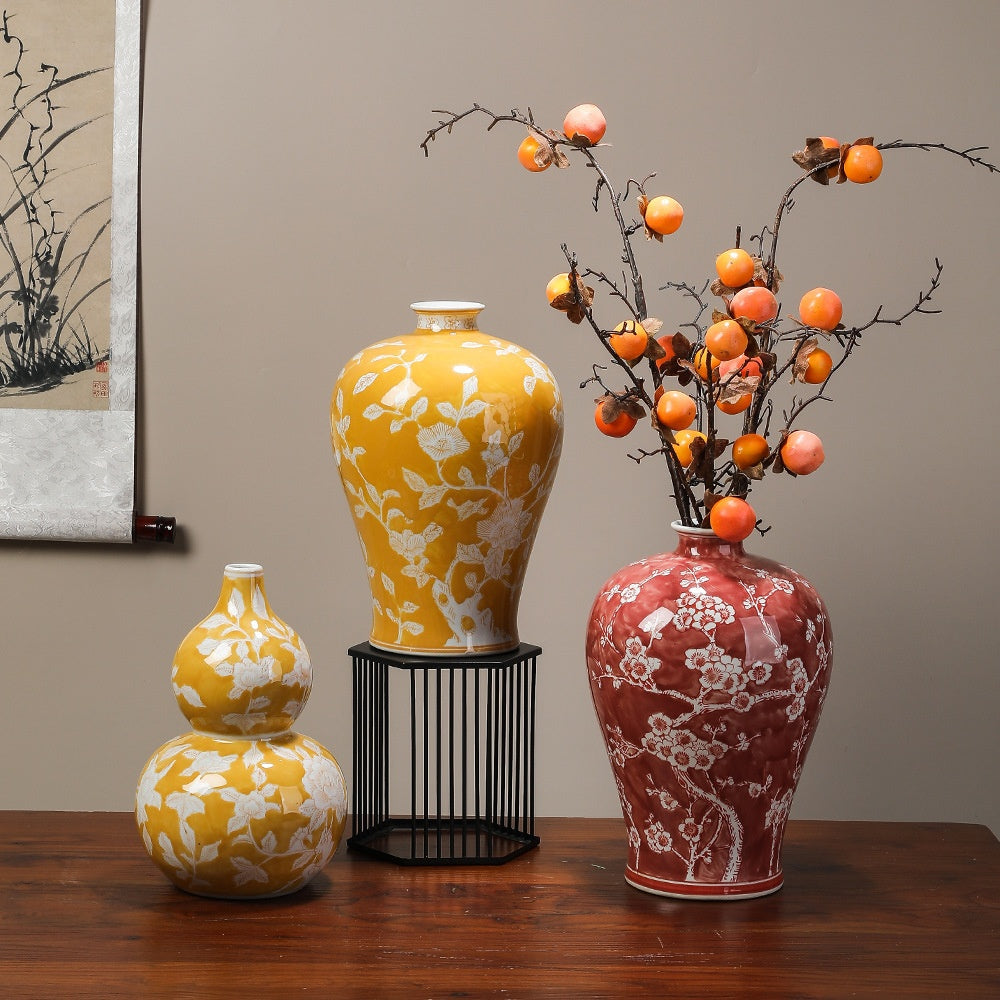 Handmade Wabi-Sabi Ceramic Vase - Artisan Glazed Chinese Pottery