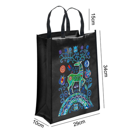 DIY Diamond Painting Christmas Tote Bag - Non-Woven Craft Shopping Bag