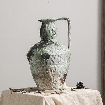 Handcrafted Stoneware Vase For Dried Flowers And Decorative Arrangements