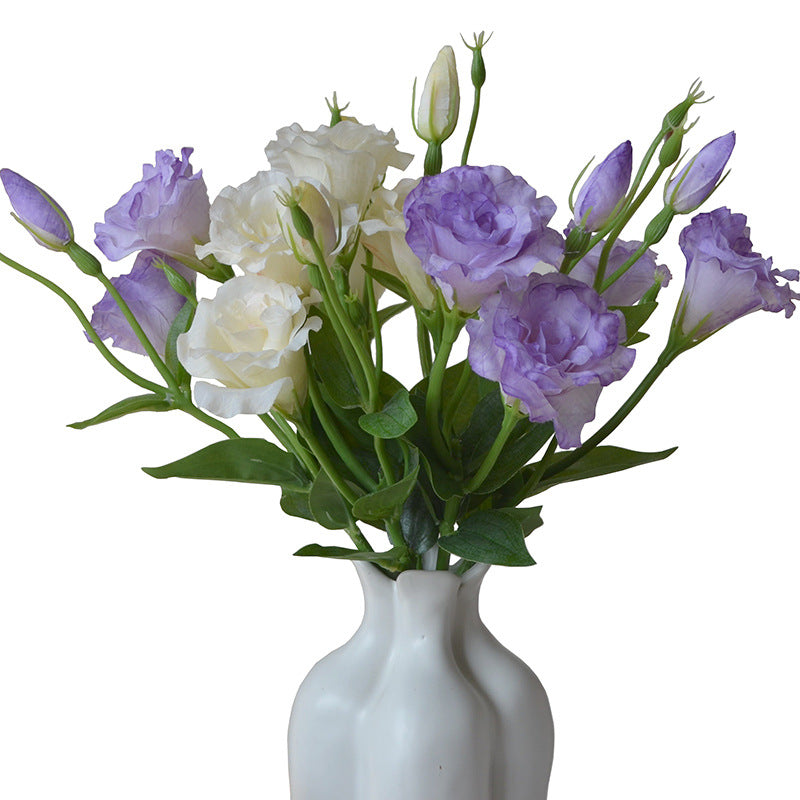 Artificial Flower 3 Head Eustoma Wedding Home Decoration