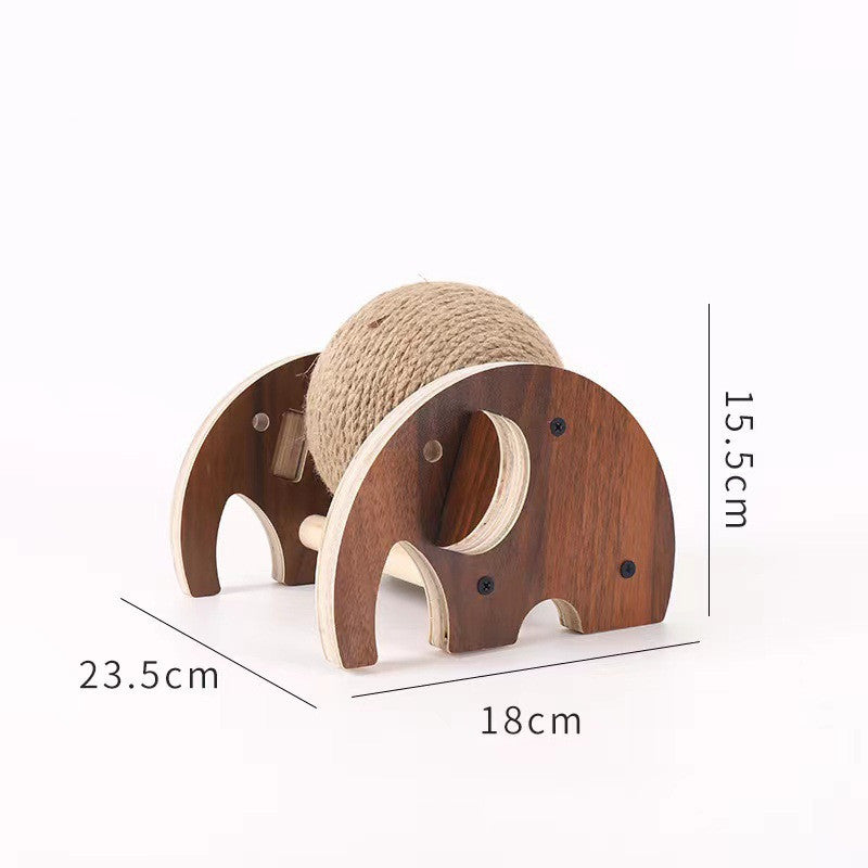 Solid Wood Cat Scratching Post - Natural Climbing Frame & Claw Sharpener