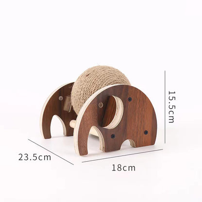 Solid Wood Cat Scratching Post - Natural Climbing Frame & Claw Sharpener