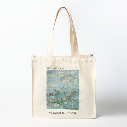 Large Canvas Tote Bag - Art Print Commuter Handbag