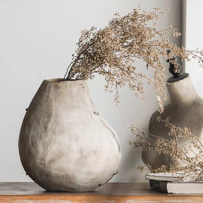 Living Room Floor Stand Decoration Solid Wood Flower Ware