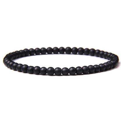 Natural Agate Crystal Energy Bracelet - 4mm Healing Stone Beads