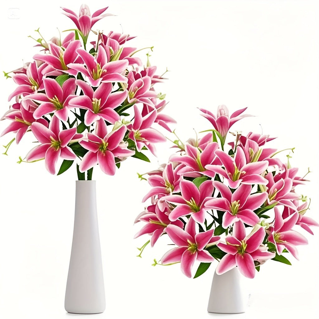 Artificial Lily Flower - Realistic Silk Lily for Home Decor & Photography