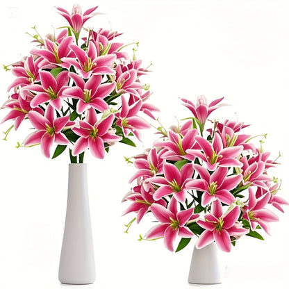 Artificial Lily Flower - Realistic Silk Lily for Home Decor & Photography