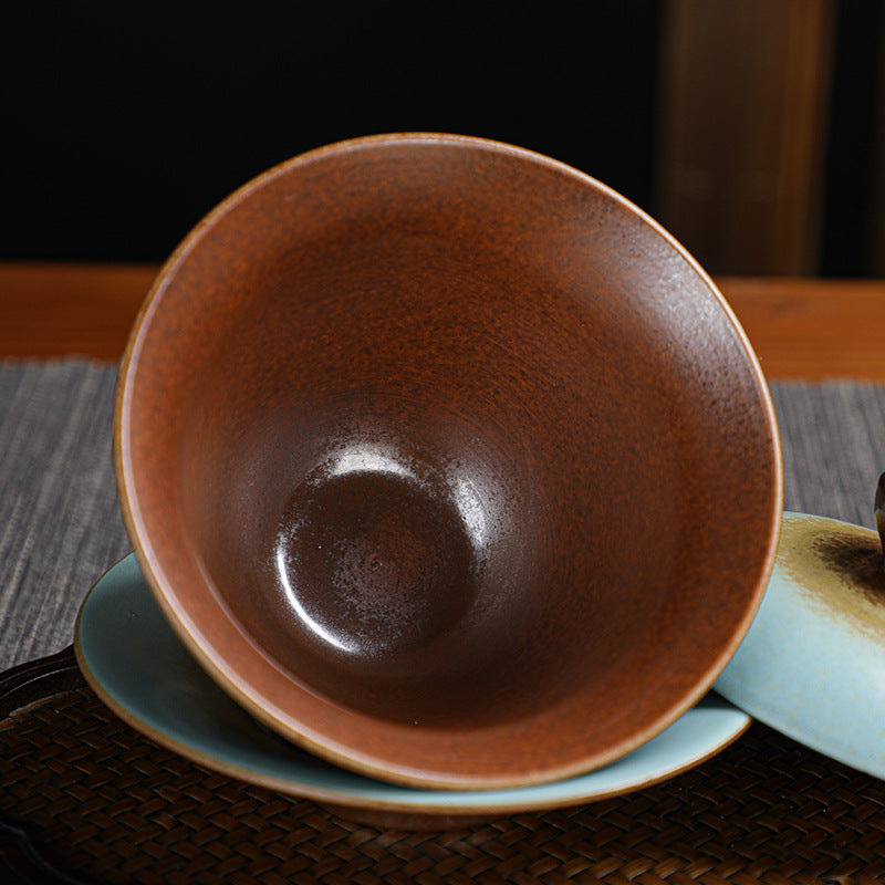 Gaiwan Tea Set - Wood-Fired Style Chinese Porcelain Tea Bowl