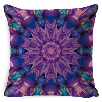 Bohemian Mandala Pillow Cover - Decorative Linen Cushion Cover 45x45cm