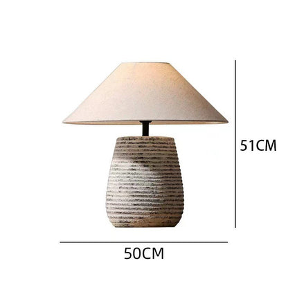 Large Ceramic Table Lamp - Modern Chinese Retro Style Decorative Light