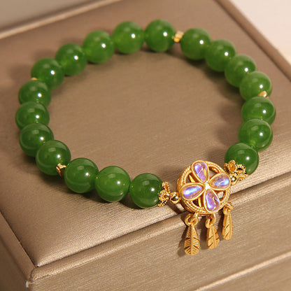 Green Jasper Bracelet Female Special-interest Design Pendant