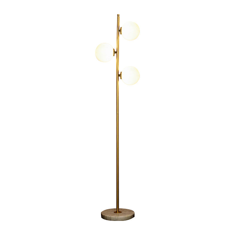 Minimalist LED Floor Lamp - Gold Aluminum Vertical Standing Light