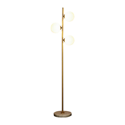 Minimalist LED Floor Lamp - Gold Aluminum Vertical Standing Light