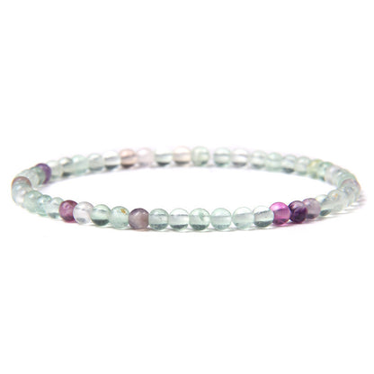 Natural Agate Crystal Energy Bracelet - 4mm Healing Stone Beads