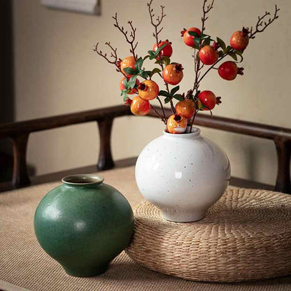 Handmade Coarse Pottery Water Plant Flower Arrangement Vase Ornaments