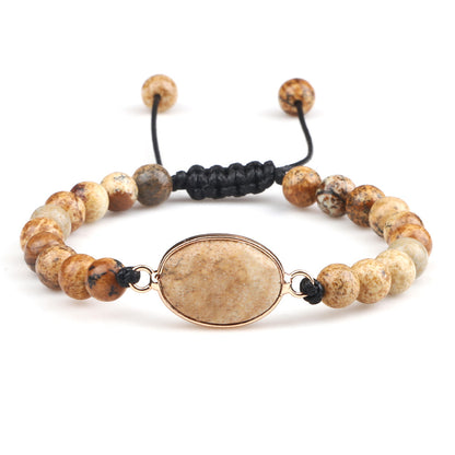 Handmade Stone Pendant Affordable Luxury Style Tiger Eye Cat Eye Bracelet