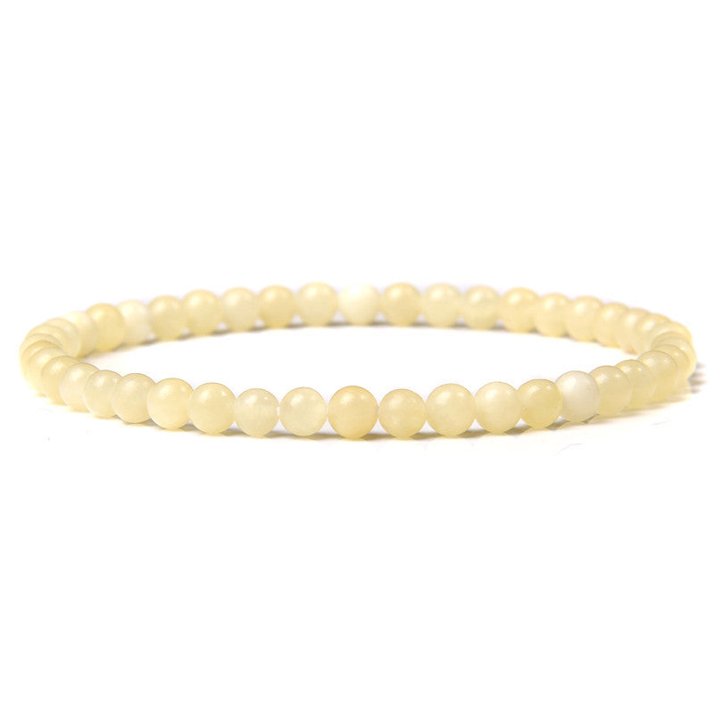 Natural Agate Crystal Energy Bracelet - 4mm Healing Stone Beads