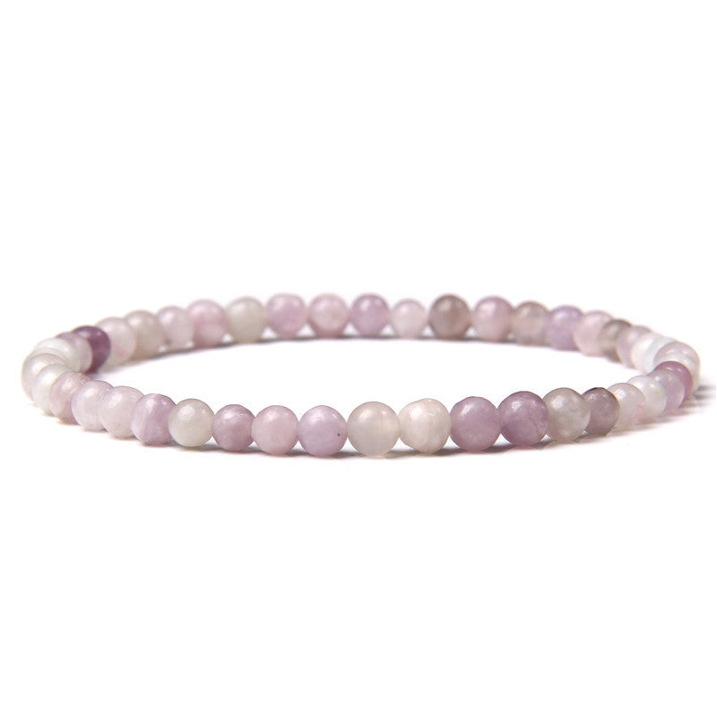 Natural Agate Crystal Energy Bracelet - 4mm Healing Stone Beads