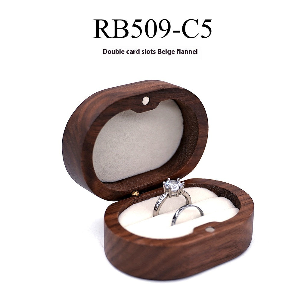 Wooden Ring Box - Retro Chinese Style Jewelry Storage