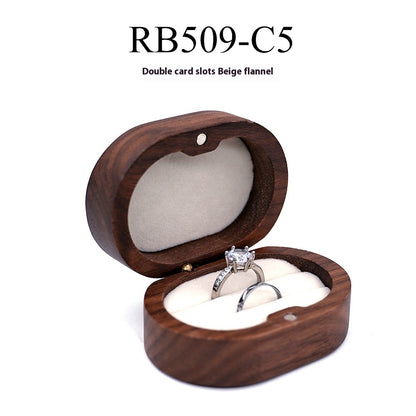Wooden Ring Box - Retro Chinese Style Jewelry Storage