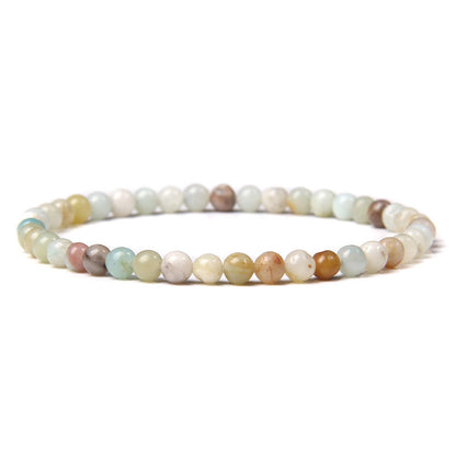 Natural Agate Crystal Energy Bracelet - 4mm Healing Stone Beads